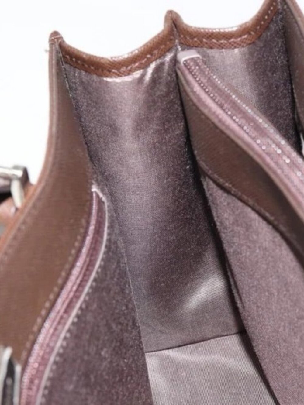 BURBERRY Nova Check Hand Bag Canvas Beige Silver Auth 158957A - Picture 11 of 16